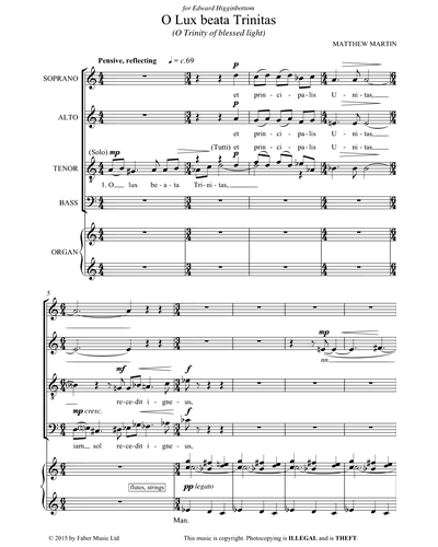 O Lux beata Trinitas — Matthew Martin