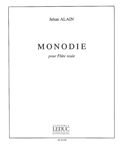 Monodie for Solo Flute — 热昂·阿兰
