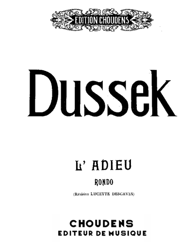 L'Adieu — 杜舍克