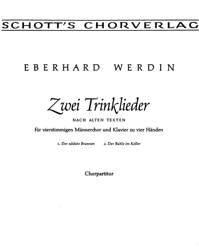 Zwei Trinklieder — Eberhard Werdin