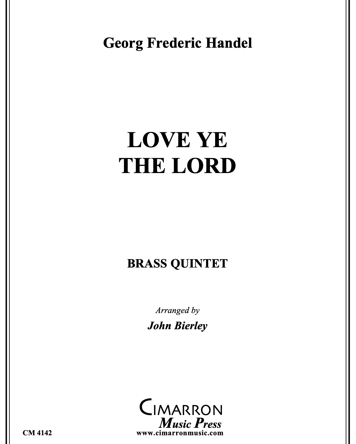Love Ye The Lord — 亨德尔