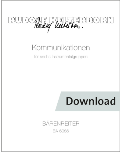 Kommunikationen for Six Instrumental Groups — Rudolf Kelterborn
