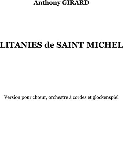 Litanies de Saint Michel — Anthony Girard