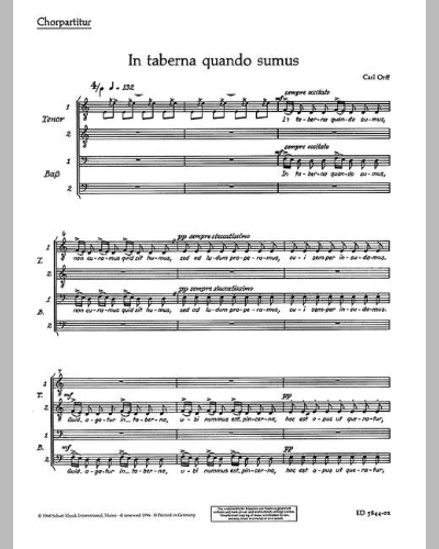In taberna quando sumus — Carl Orff