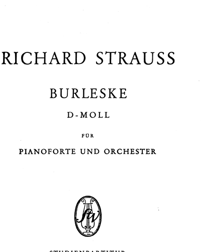 Burleske in D minor — 理查德·施特劳斯