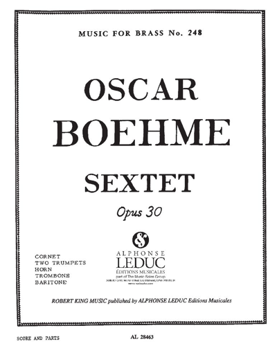Sextet, op. 30 — Oskar Böhme