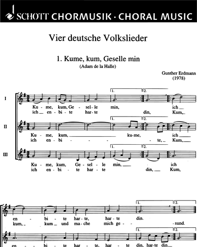 Vier deutsche Volkslieder — Gunther Erdmann
