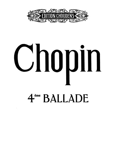 Ballade No. 4 in F minor, op. 52 — 肖邦