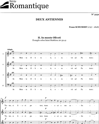 Deux antiennes — Franz Schubert