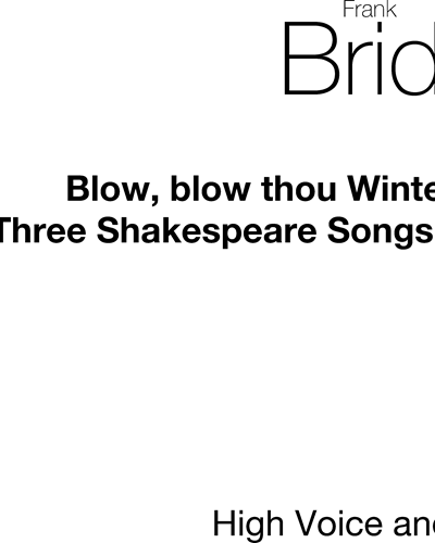 Blow, blow thou Winter Wind — 弗兰克·布里奇
