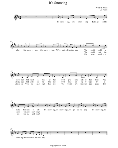 It's Snowing — Lin Marsh