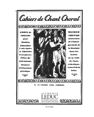 Cahiers de chant choral, Vol. 2 — Maurice Chevais