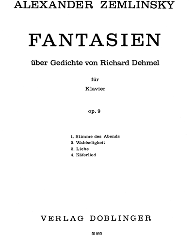 Fantasien über Gedichte von Richard Dehmel, op. 9 — 策姆林斯基