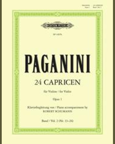24 Caprices with Piano accompaniment, Vol.2 — 帕格尼尼
