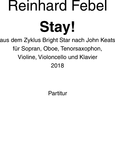 Stay! — Reinhard Febel