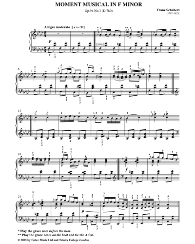 Moment Musical in F minor, op. 94 no. 3 (D. 780) — 舒伯特