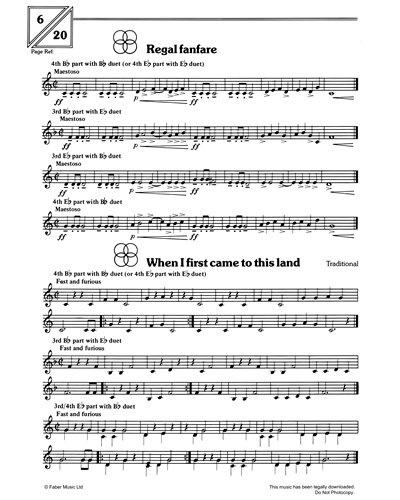 'Regal Fanfare' & 'When I First Came To This Land' — 传统