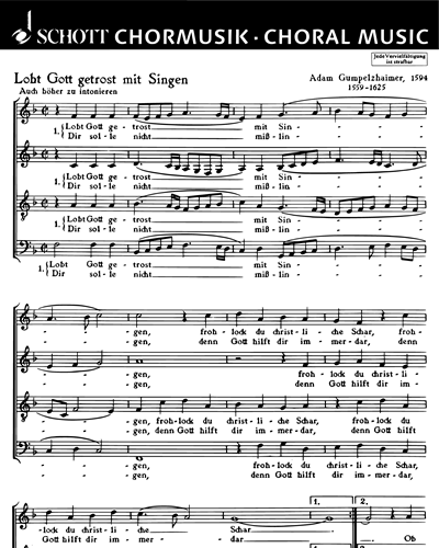 Lobt Gott getrost mit Singen — Adam Gumpelzhaimer
