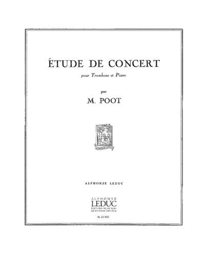 Étude de concert — Marcel Poot