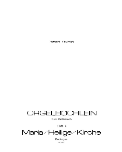 Organ Booklet for God's Praise, Vol. 6 — Herbert Paulmichl