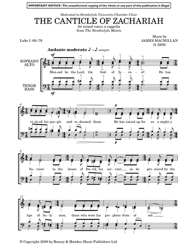 The Canticle of Zachariah (from 'The Strathclyde Motets') — 詹姆斯·麦克米伦