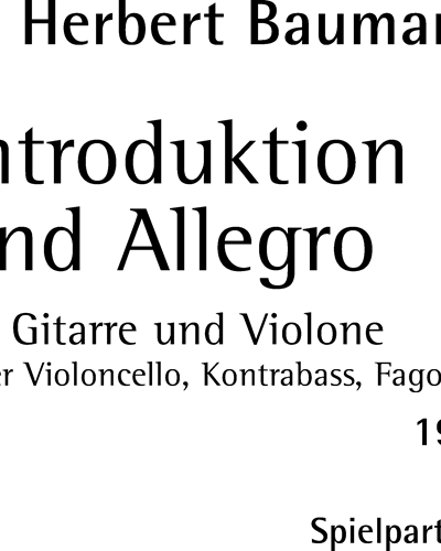 Introduction and Allegro — Hermann Baumann