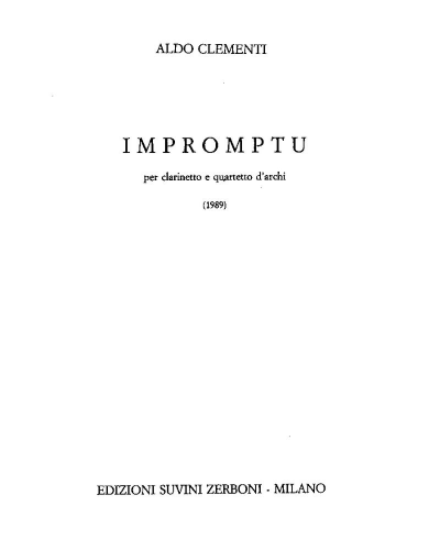 Impromptu — Aldo Clementi