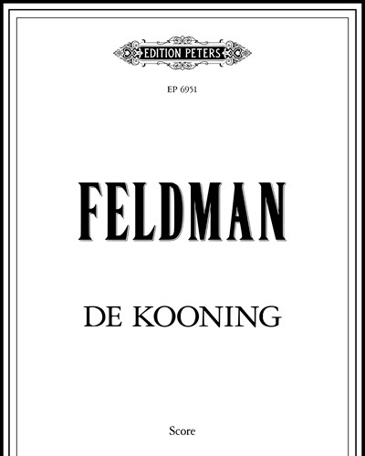De Kooning — 莫顿·费尔德曼
