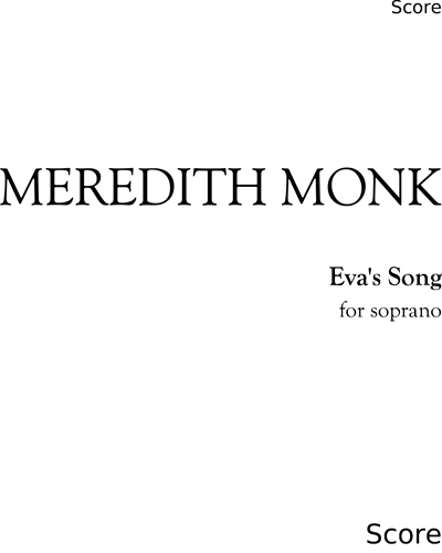Eva's Song — 梅雷迪思·蒙克