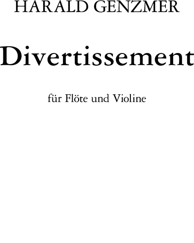 Divertissement — Harald Genzmer