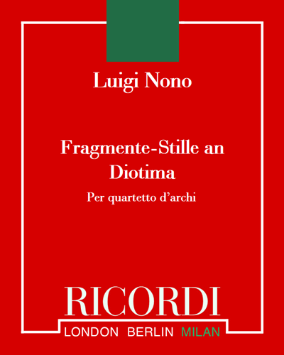 Fragmente-Stille, an Diotima — 诺诺