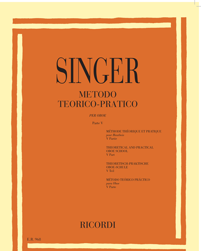 Metodo teorico-pratico per oboe Parte V — Sigismondo Singer