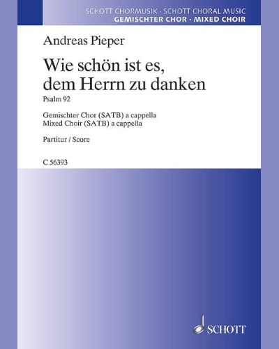 Wie schön ist es, dem Herrn zu danken — Andreas Pieper