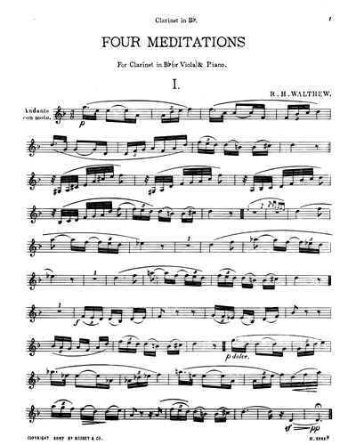 Four Meditations: First Set — Richard H. Walthew