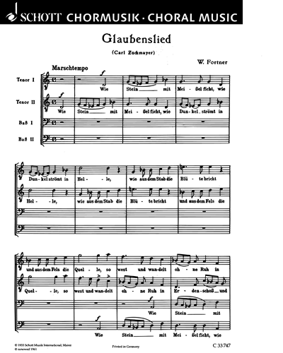 Glaubenslied — Wolfgang Fortner