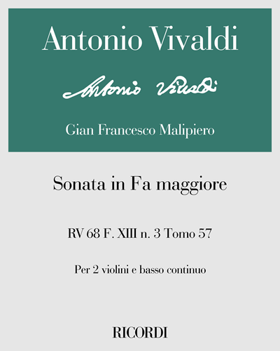 Sonata in F major, RV 68, F. XIII No. 3, Vol. 57 — Antonio Vivaldi