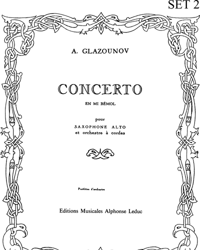 Saxophone Concerto in Eb — 格拉祖诺夫