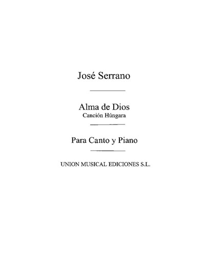 Canción húngara (from 'Alma de Dios') — José Serrano