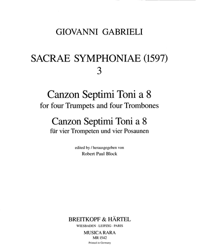 Sacrae Symphoniae (1597) - Nr. 3: Canzon Septimi Toni a 8 — 乔万尼·加布里埃利