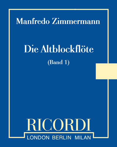 Die Altblockflöte (Band 1) — Manfredo Zimmermann