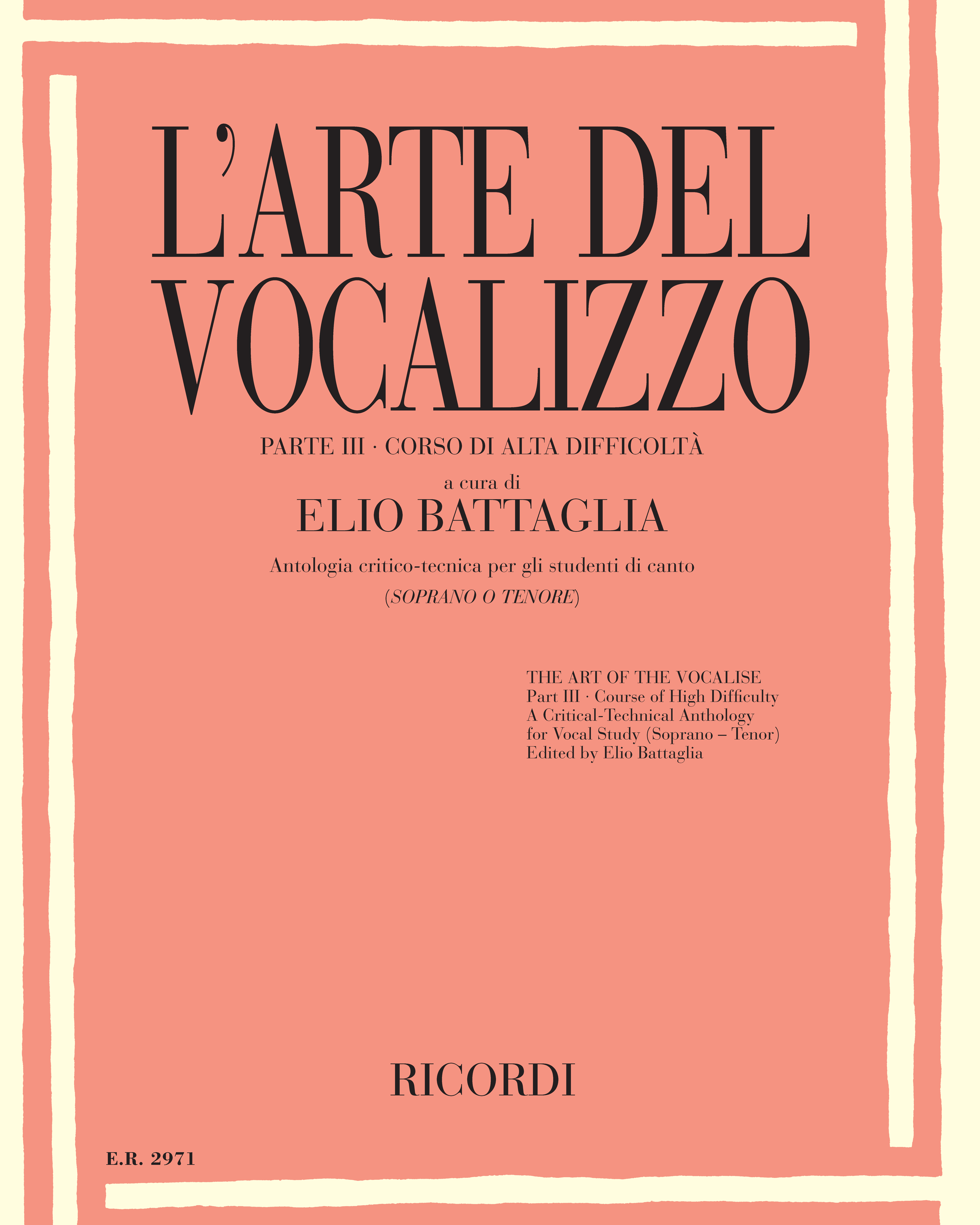 L'arte del vocalizzo (Parte III) - Corso di alto difficoltà — 合集