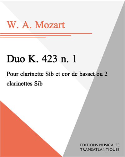 Duo No. 1, K. 423 — 莫扎特