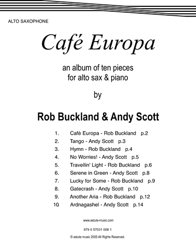 Café Europa (alto sax & piano) — Rob Buckland