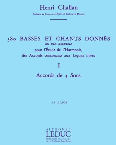 380 Basses Et Chants Donnés 1a en dix recueils — Henri Challan