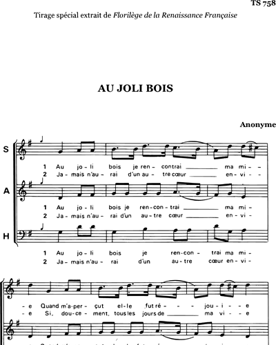 Au Joli Bois — 佚名