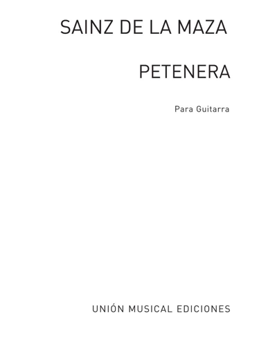 Petenera — Regino Sainz de la Maza
