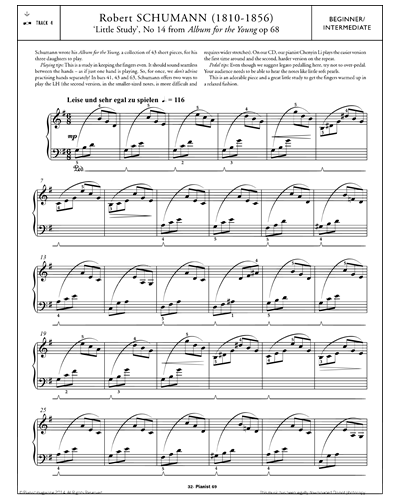 Little Study, No. 14 (from 'Album for the Young, op. 68') — Robert Schumann