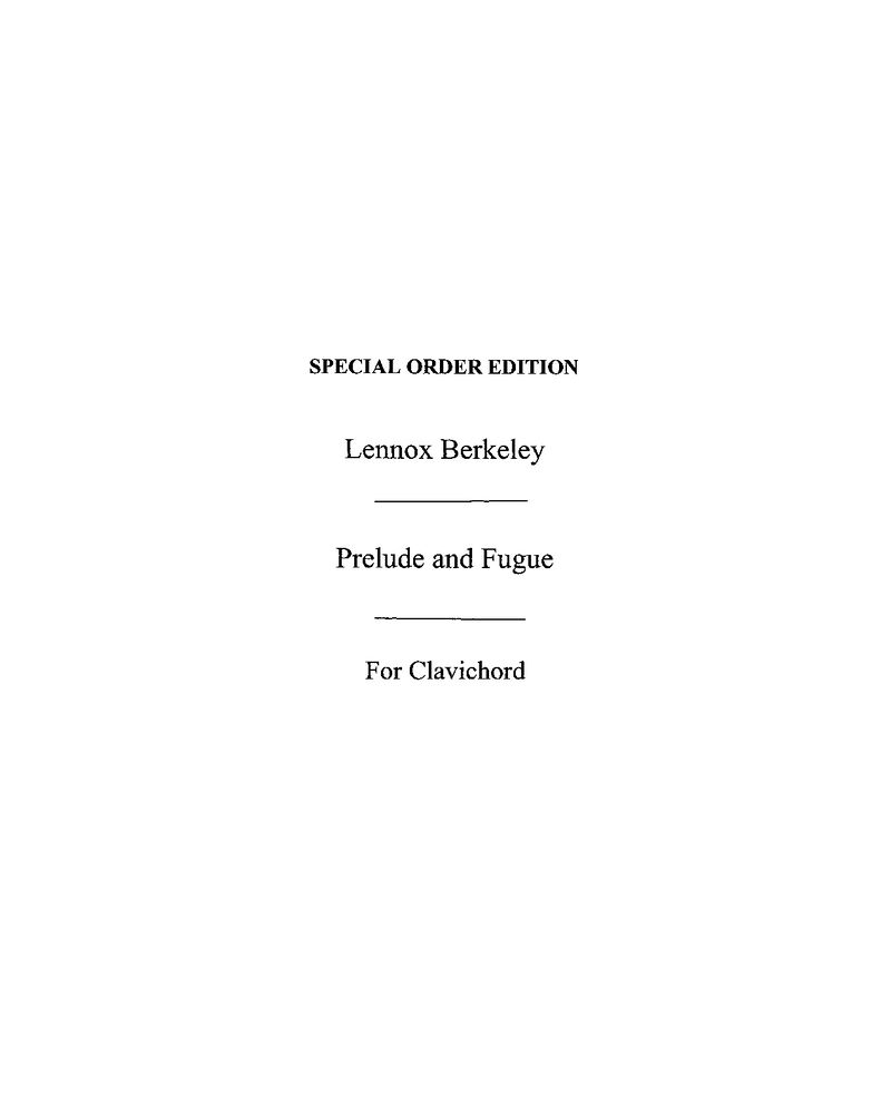 Prelude and Fugue, op. 55 No. 3 — Lennox Berkeley