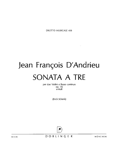 Sonata a Tre in E minor, op. 1/6 — Jean Francois Dandrieu