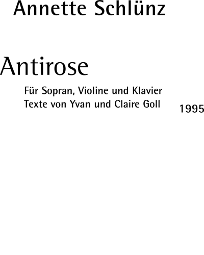 Antirose — Annette Schluenz